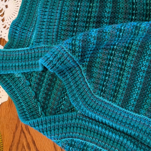 Loft Knit Tank Top Jade Green/Eggplant XSP - Picture 8 of 9